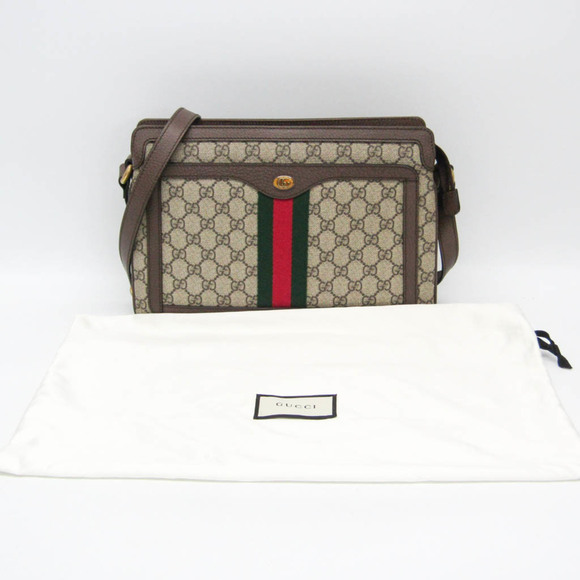 GUCCI Authentic Brown Leather Shoulder Bag - Picture 4 of 15